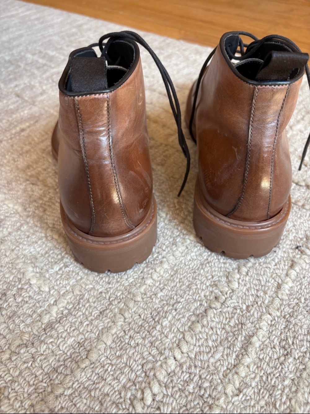Brooks Brothers Tan/Brown Leather Chukka Boots - Picture 4 of 9